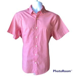 UNTUCKit Red Button Up Short Sleeve L Cotton Shirt
